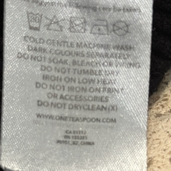 ONE TEASPOON BLACK SWIRL VORTEX JUMPER SWEATER Black &Tan with Thumb holes Sz XL - Picture 14 of 14